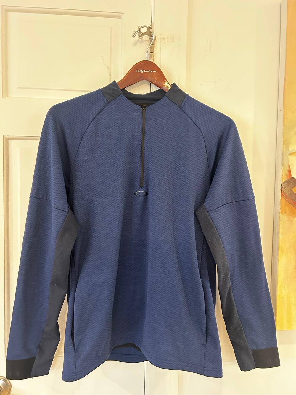 EUC Mens Oakley Knockdown 3/4 Zip Pullover Navy Large